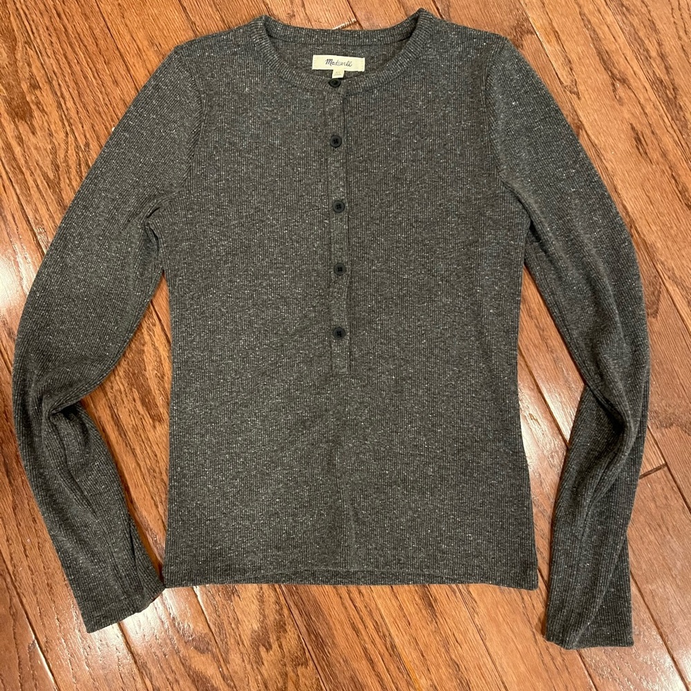 Gray Madewell Button Women's Top